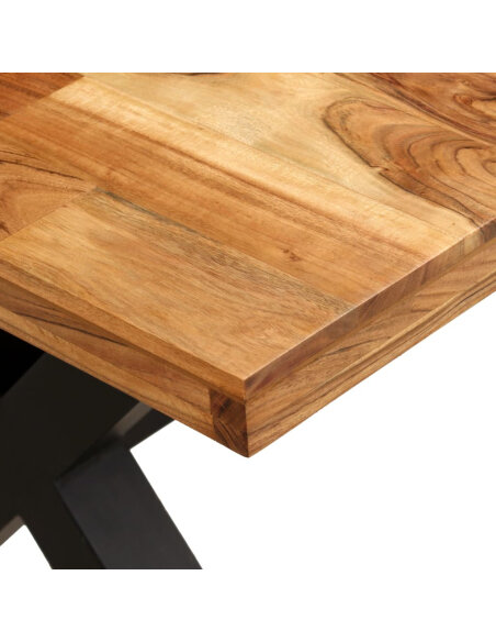 Table à manger Style Industriel en bois massif d'acacia et de manguier 180x90x76 cm {attributes} Table à manger Style Industriel en bois massif d'acacia et de manguier 180x90x76 cm {attributes}