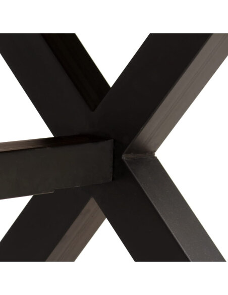 Table à manger Style Industriel en bois massif d'acacia et de manguier 180x90x76 cm {attributes} Table à manger Style Industriel en bois massif d'acacia et de manguier 180x90x76 cm {attributes}
