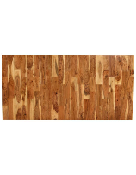 Table à manger Style Industriel en bois massif d'acacia et de manguier 180x90x76 cm {attributes} Table à manger Style Industriel en bois massif d'acacia et de manguier 180x90x76 cm {attributes}