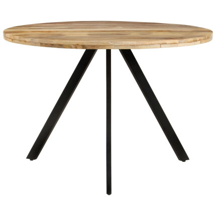 Table à manger Style Industriel en bois de manguier massif Ø 110 x 75 cm {attributes}