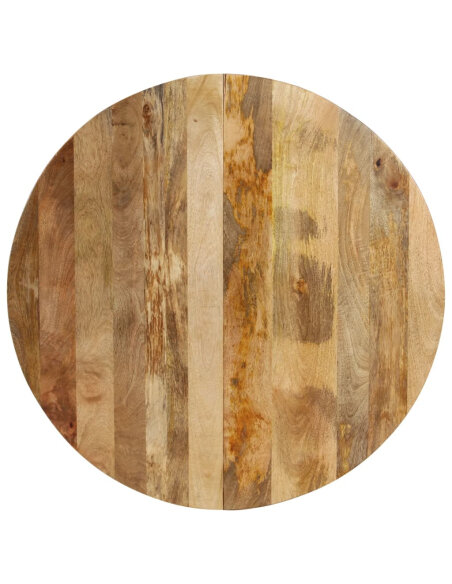 Table à manger Style Industriel en bois de manguier massif Ø 110 x 75 cm {attributes}