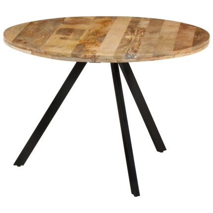 Table à manger Style Industriel en bois de manguier massif Ø 110 x 75 cm {attributes}
