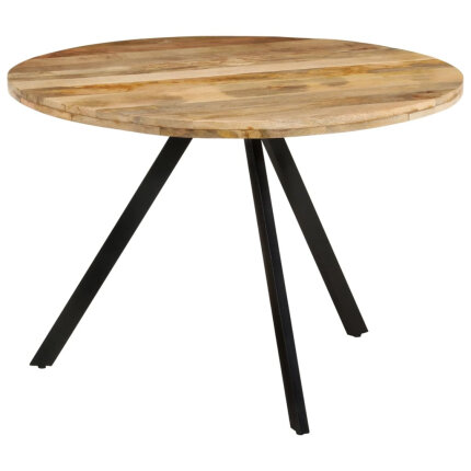 Table à manger Style Industriel en bois de manguier massif Ø 110 x 75 cm {attributes}