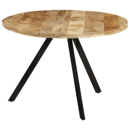 Table à manger Style Industriel en bois de manguier massif Ø 110 x 75 cm {attributes}