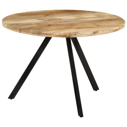Table à manger Style Industriel en bois de manguier massif Ø 110 x 75 cm {attributes}