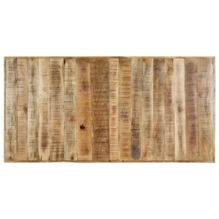 Table à manger Style Industriel en bois de manguier massif brut 160 x 80 x 75 cm {attributes}