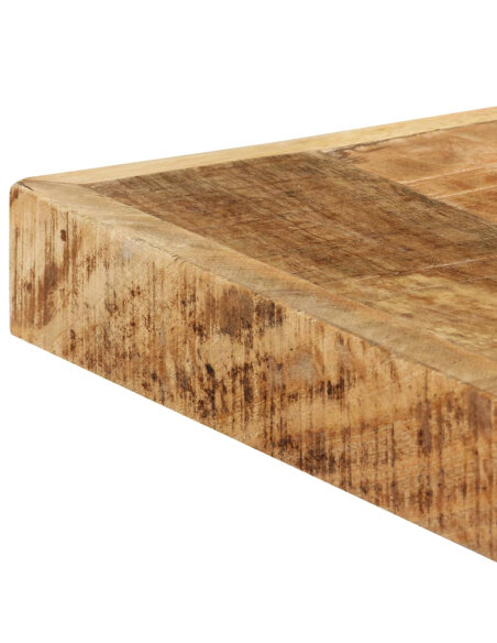 Table à manger Style Industriel en bois de manguier massif brut 160 x 80 x 75 cm {attributes} Table à manger Style Industriel en bois de manguier massif brut 160 x 80 x 75 cm {attributes}