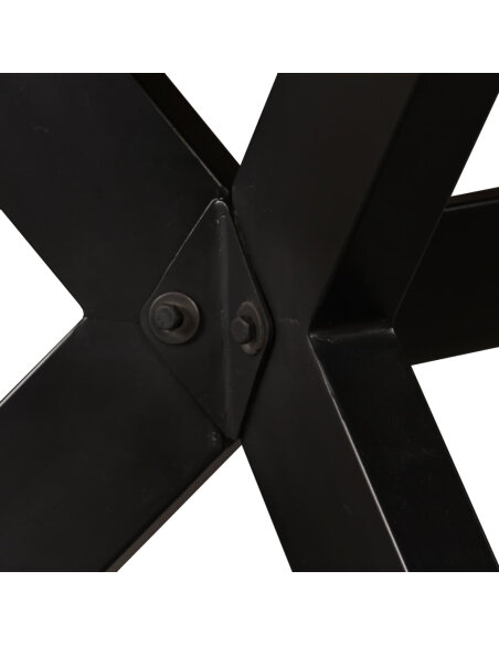 Table à manger Style Industriel en bois de manguier massif et acier 180 x 90 x 76 cm {attributes}