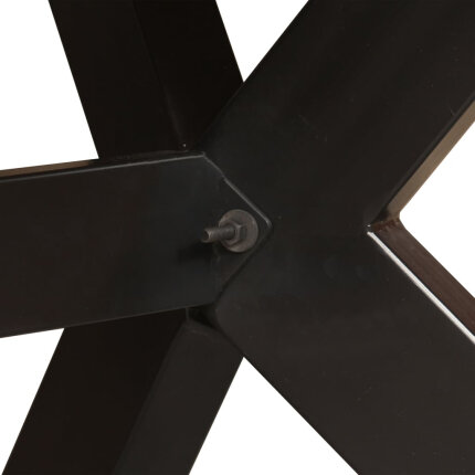 Table à manger Style Industriel en bois de manguier massif et acier 180 x 90 x 76 cm {attributes}