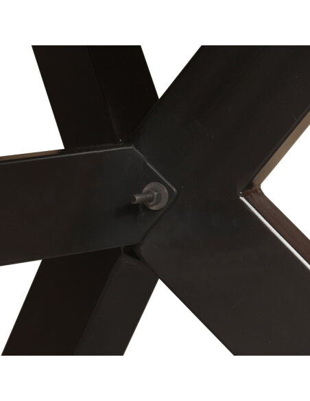 Table à manger Style Industriel en bois de manguier massif et acier 180 x 90 x 76 cm {attributes}