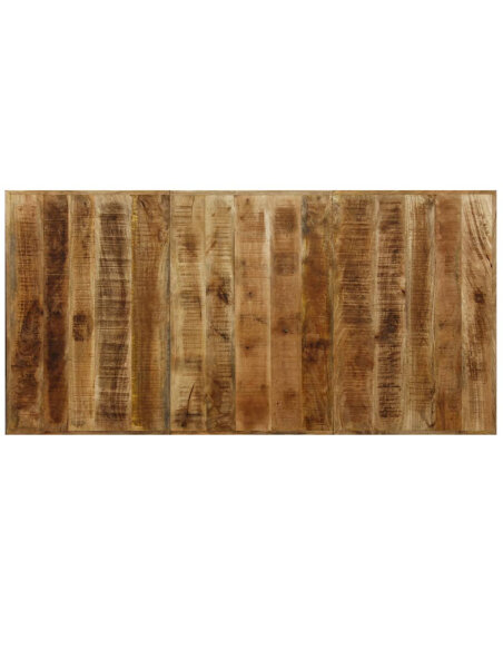 Table à manger Style Industriel en bois de manguier massif et acier 180 x 90 x 76 cm {attributes}