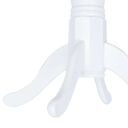 Table à manger style Campagne en bois d'hévéa massif Blanc 106 cm x 75 cm {attributes}