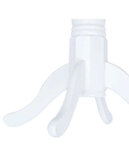 Table à manger style Campagne en bois d'hévéa massif Blanc 106 cm x 75 cm {attributes}