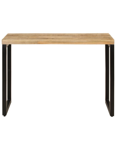 Table à manger Style Industriel en bois de manguier massif 110x50x76 cm {attributes} Table à manger Style Industriel en bois de manguier massif 110x50x76 cm {attributes}