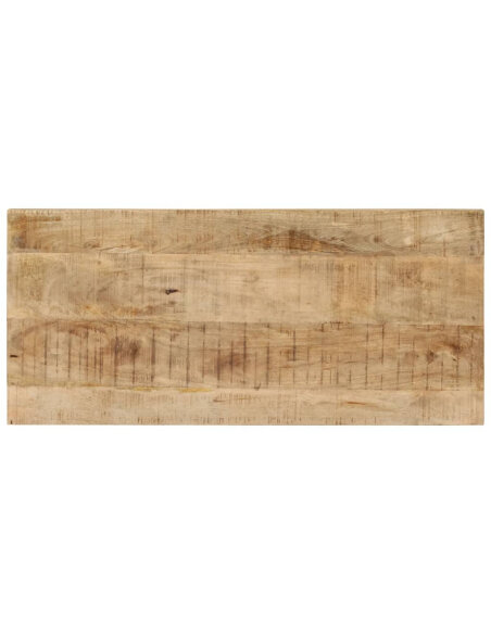Table à manger Style Industriel en bois de manguier massif 110x50x76 cm {attributes} Table à manger Style Industriel en bois de manguier massif 110x50x76 cm {attributes}