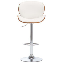 Tabouret de bar Rétro / Vintage en similicuir Blanc  {attributes} 2