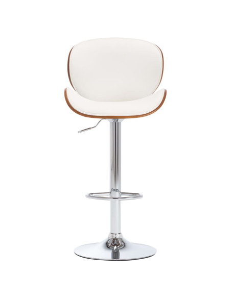 Tabouret de bar Rétro / Vintage en similicuir Blanc  {attributes}