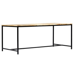Table à manger Style Industriel en bois de manguier massif brut 180 x 90 x 75 cm {attributes} 2