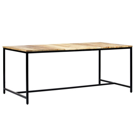 Table à manger Style Industriel en bois de manguier massif brut 180 x 90 x 75 cm {attributes}