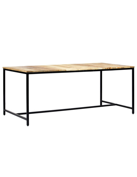 Table à manger Style Industriel en bois de manguier massif brut 180 x 90 x 75 cm {attributes}