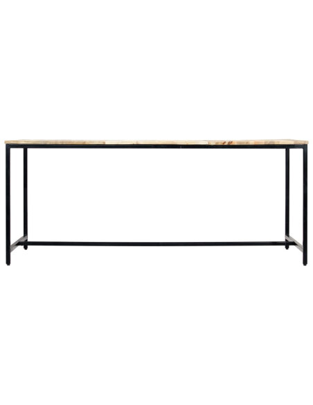 Table à manger Style Industriel en bois de manguier massif brut 180 x 90 x 75 cm {attributes}