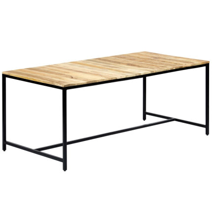 Table à manger Style Industriel en bois de manguier massif brut 180 x 90 x 75 cm {attributes}