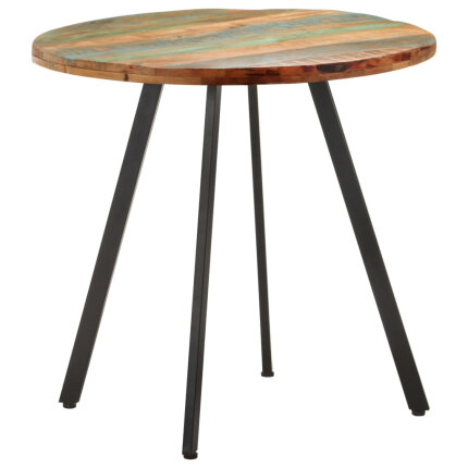 Table salle à manger Style Industriel en bois de récupération massif Multicolore 80 cm {attributes}