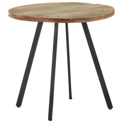 Table salle à manger Style Industriel en bois de récupération massif Multicolore 80 cm {attributes}