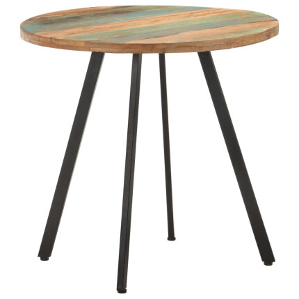 Table salle à manger Style Industriel en bois de récupération massif Multicolore 80 cm {attributes}