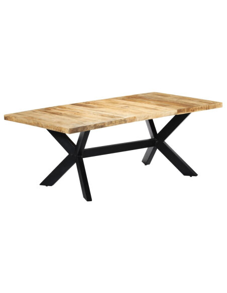 Table salle à manger Style Industriel en bois de manguier 200 x 100 x 75 cm {attributes} Table salle à manger Style Industriel en bois de manguier 200 x 100 x 75 cm {attributes}