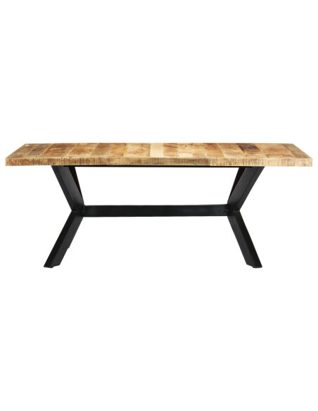 Table salle à manger Style Industriel en bois de manguier 200 x 100 x 75 cm {attributes} Table salle à manger Style Industriel en bois de manguier 200 x 100 x 75 cm {attributes}
