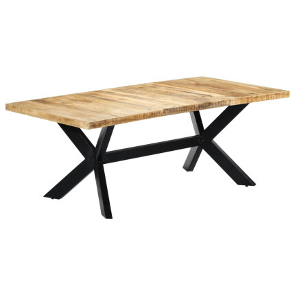 Table salle à manger Style Industriel en bois de manguier 200 x 100 x 75 cm {attributes}