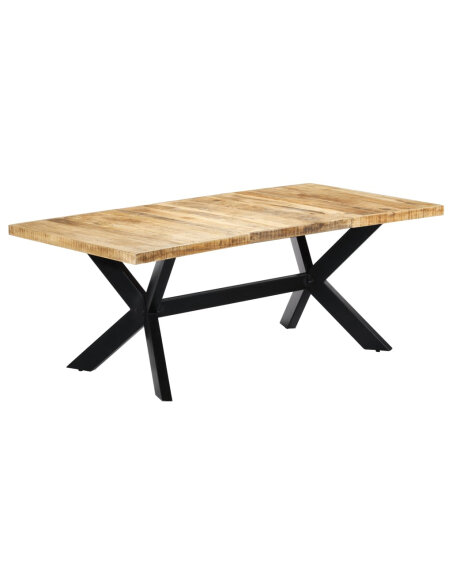 Table salle à manger Style Industriel en bois de manguier 200 x 100 x 75 cm {attributes} Table salle à manger Style Industriel en bois de manguier 200 x 100 x 75 cm {attributes}