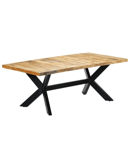 Table salle à manger Style Industriel en bois de manguier 200 x 100 x 75 cm {attributes} Table salle à manger Style Industriel en bois de manguier 200 x 100 x 75 cm {attributes}
