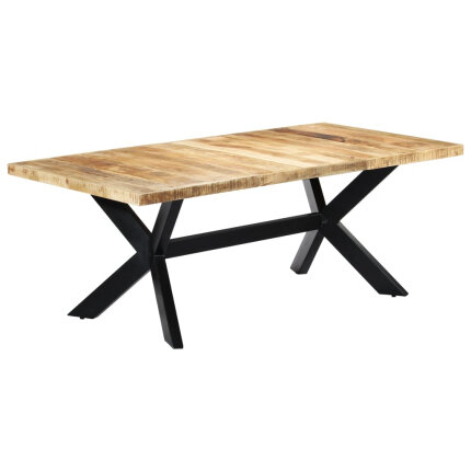 Table salle à manger Style Industriel en bois de manguier 200 x 100 x 75 cm {attributes}