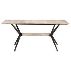 Table à manger Style Industriel en bois de manguier massif 180x90x76 cm {attributes} 2