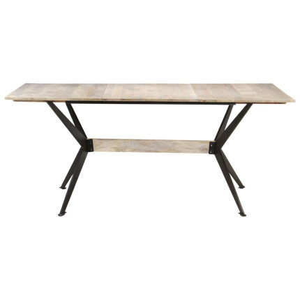 Table à manger Style Industriel en bois de manguier massif 180x90x76 cm {attributes}