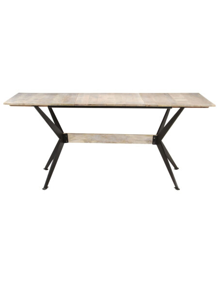 Table à manger Style Industriel en bois de manguier massif 180x90x76 cm {attributes}