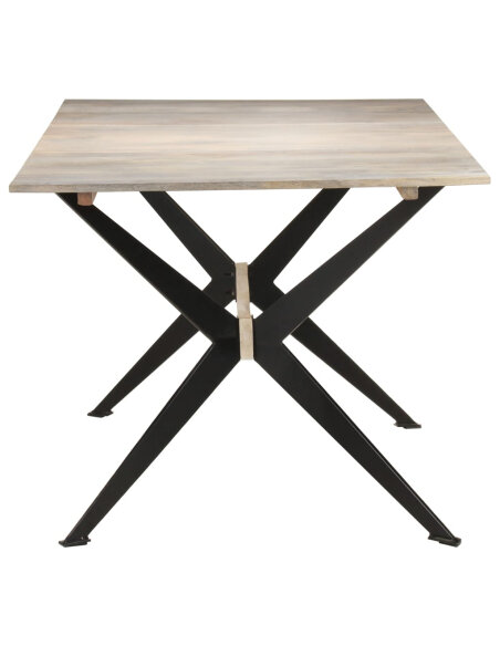 Table à manger Style Industriel en bois de manguier massif 180x90x76 cm {attributes}