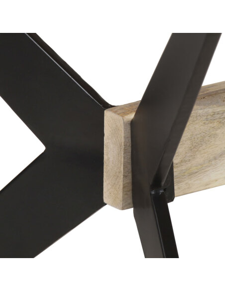 Table à manger Style Industriel en bois de manguier massif 180x90x76 cm {attributes}