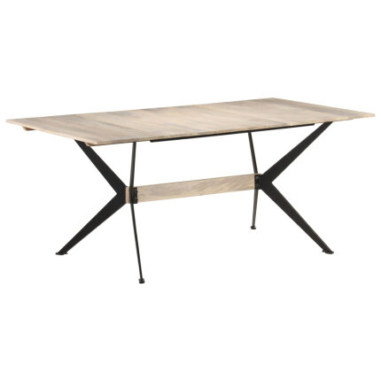 Table à manger Style Industriel en bois de manguier massif 180x90x76 cm {attributes}