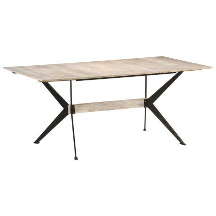 Table à manger Style Industriel en bois de manguier massif 180x90x76 cm {attributes}