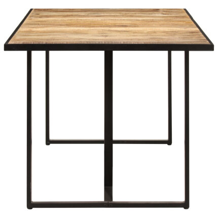 Table salle à manger Style Industriel en bois de manguier brut 160 x 80 x 76 cm {attributes}