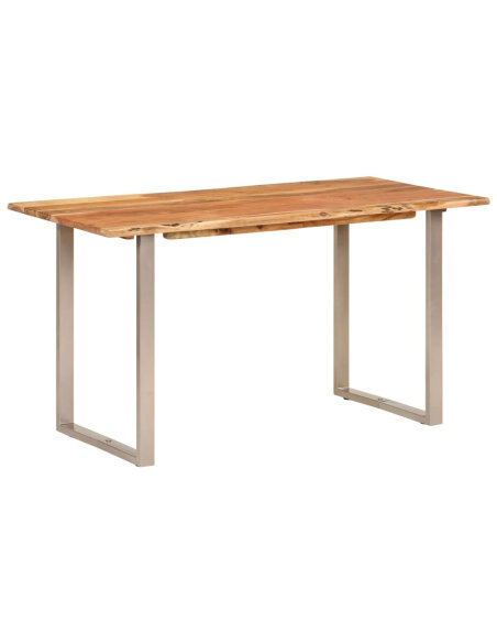 Table salle à manger Style Industriel en bois d'acacia 140 x 70 x 76 cm {attributes}