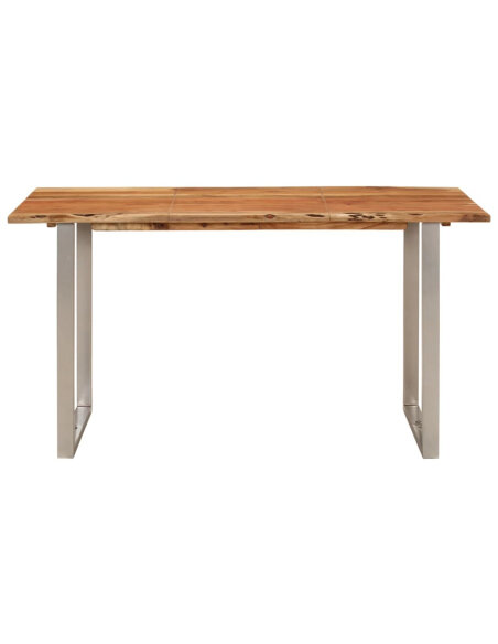 Table salle à manger Style Industriel en bois d'acacia 140 x 70 x 76 cm {attributes}