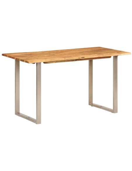 Table salle à manger Style Industriel en bois d'acacia 140 x 70 x 76 cm {attributes}