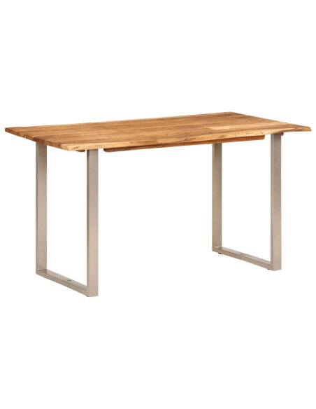 Table salle à manger Style Industriel en bois d'acacia 140 x 70 x 76 cm {attributes}