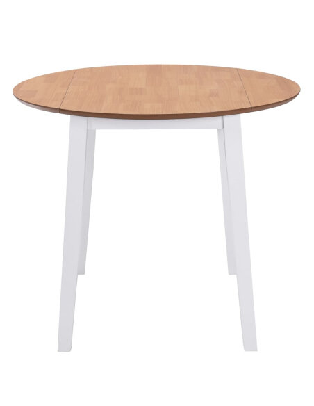 Table à manger Vintage / Rétro ronde à abbattant bois mdf en bois MDF Blanc 90 x 75 cmf {attributes} Table à manger Vintage / Rétro ronde à abbattant bois mdf en bois MDF Blanc 90 x 75 cmf {attributes}