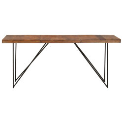 Table à manger style Industriel / Bohème en bois d'acacia massif 180x90x76 cm {attributes} 2