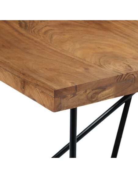 Table à manger style Industriel / Bohème en bois d'acacia massif 180x90x76 cm {attributes} Table à manger style Industriel / Bohème en bois d'acacia massif 180x90x76 cm {attributes}
